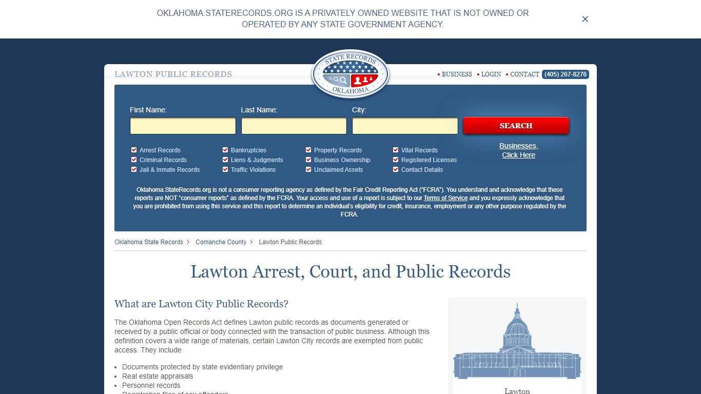 Lawton Arrest and Public Records | Oklahoma.StateRecords.org