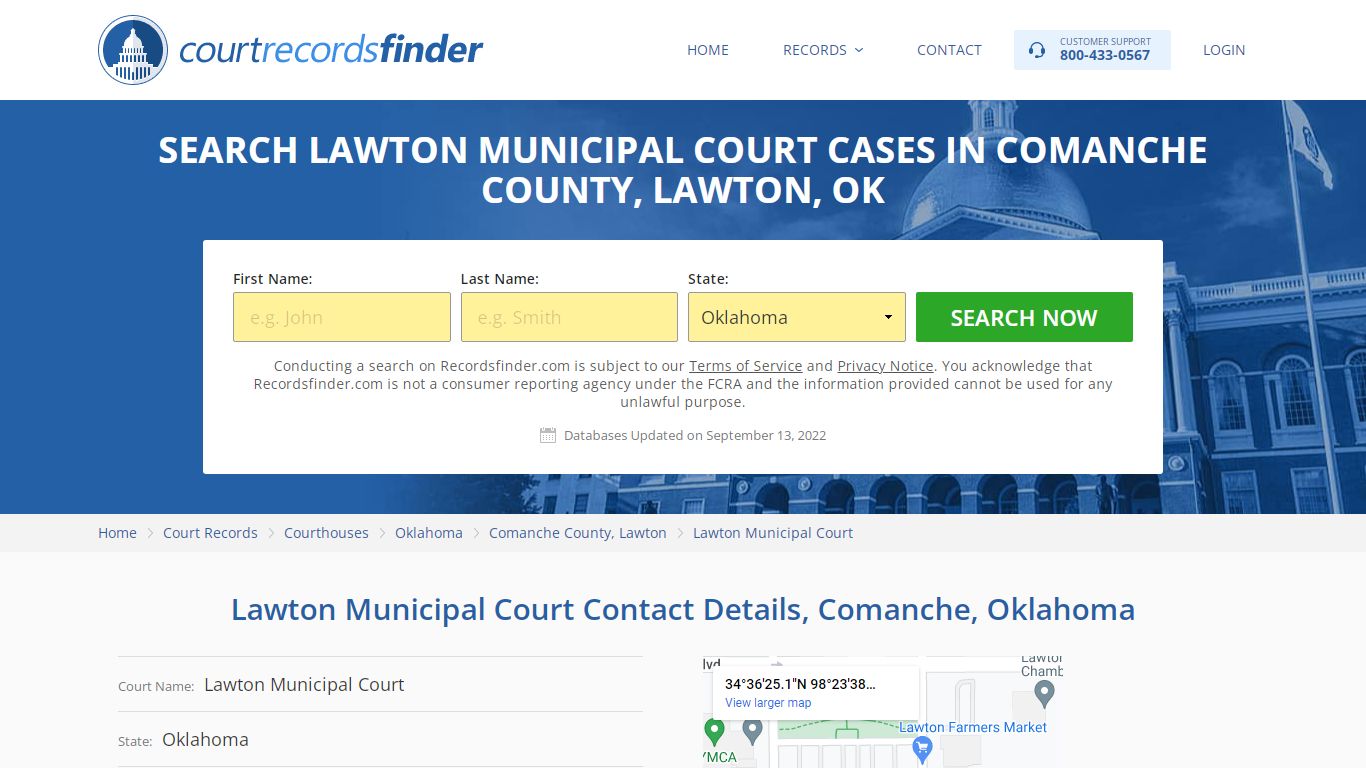 Lawton Municipal Court Case Search - Comanche County, OK - RecordsFinder